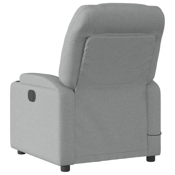 Electric Massage Recliner Chair Light Grey Fabric Txbplxb