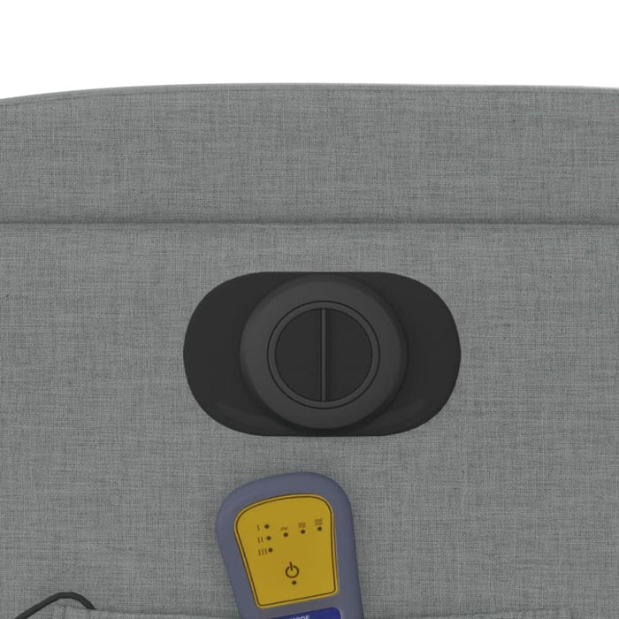 Electric Massage Recliner Chair Light Grey Fabric Txbplxb