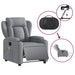 Electric Massage Recliner Chair Light Grey Fabric Txbppil