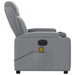 Electric Massage Recliner Chair Light Grey Fabric Txbppil
