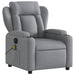 Electric Massage Recliner Chair Light Grey Fabric Txbppil