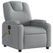 Electric Massage Recliner Chair Light Grey Fabric Txbppxb