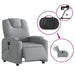 Electric Massage Recliner Chair Light Grey Fabric Txbppxb