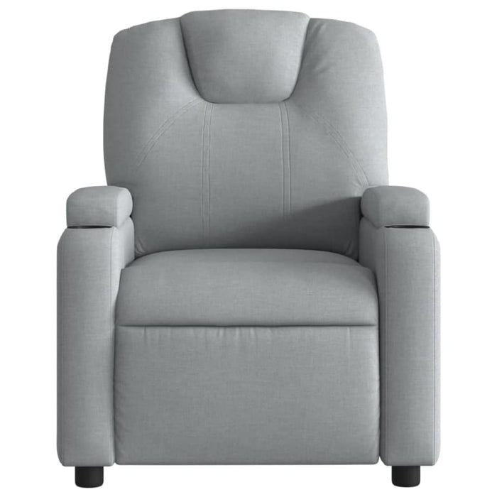 Electric Massage Recliner Chair Light Grey Fabric Txbppxb