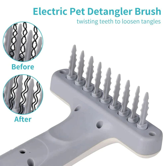 Electric Pet Hair Brush Detangles Knots Tangles Usb Charging