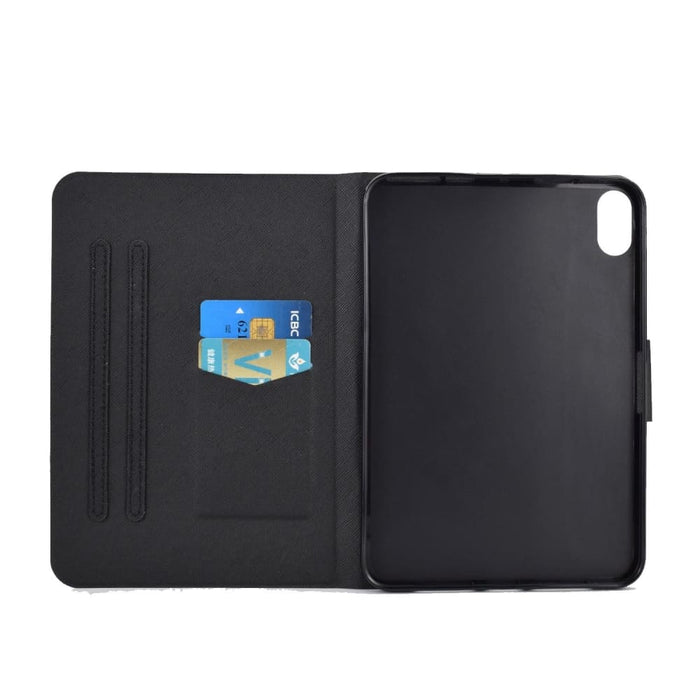 Electric Pressed Coloured Drawing Smart Leather Tablet Case