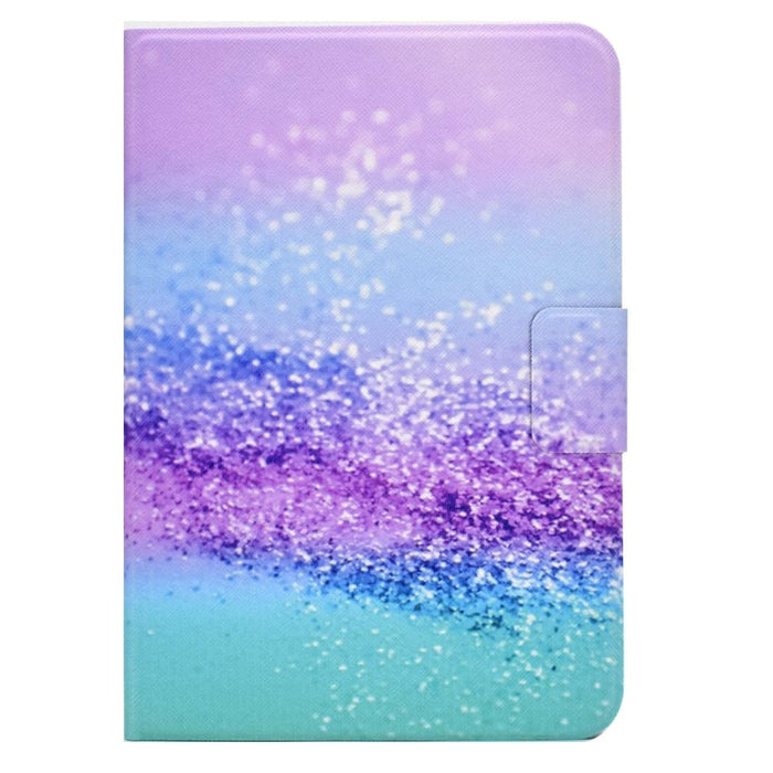 Electric Pressed Coloured Drawing Smart Leather Tablet Case