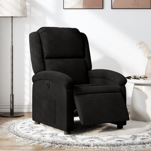 Electric Recliner Chair Black Fabric Txbpaxx