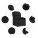 Electric Recliner Chair Black Fabric Txbpaxx
