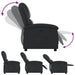 Electric Recliner Chair Black Real Leather Txbpaia