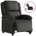 Electric Recliner Chair Black Real Leather Txbpaia