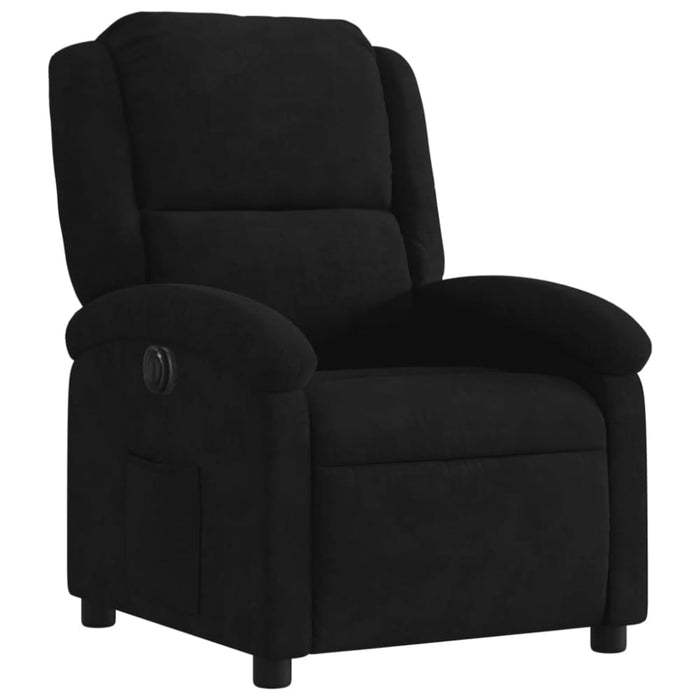 Electric Recliner Chair Black Velvet Txbpaki