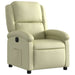 Electric Recliner Chair Cream Real Leather Txbpaip