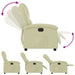 Electric Recliner Chair Cream Real Leather Txbpaip