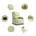Electric Recliner Chair Cream Real Leather Txbpaip
