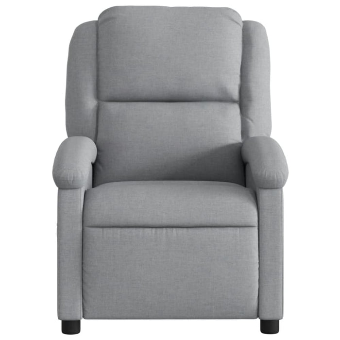 Electric Recliner Chair Light Grey Fabric Txbpaxb