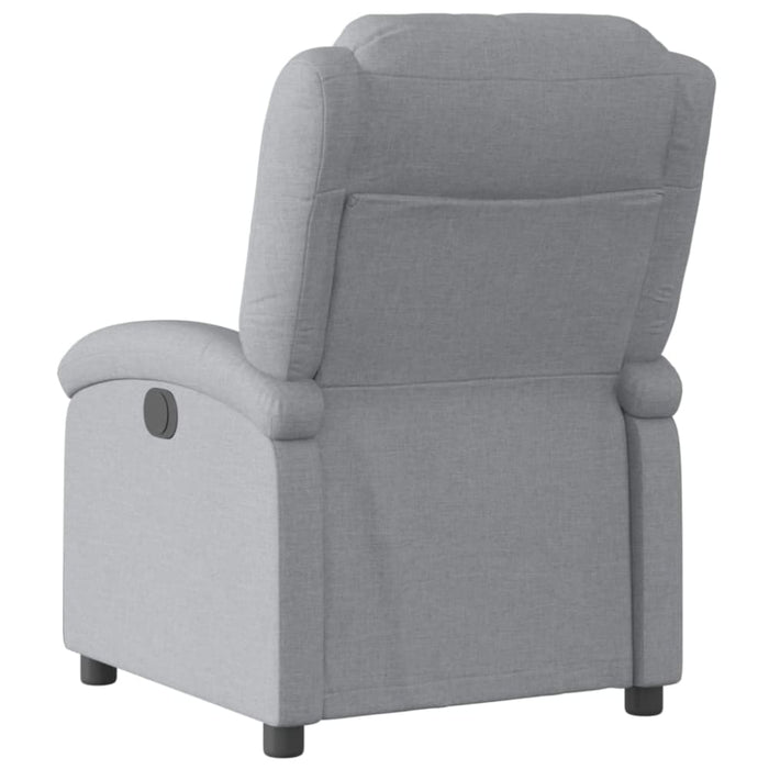 Electric Recliner Chair Light Grey Fabric Txbpaxb