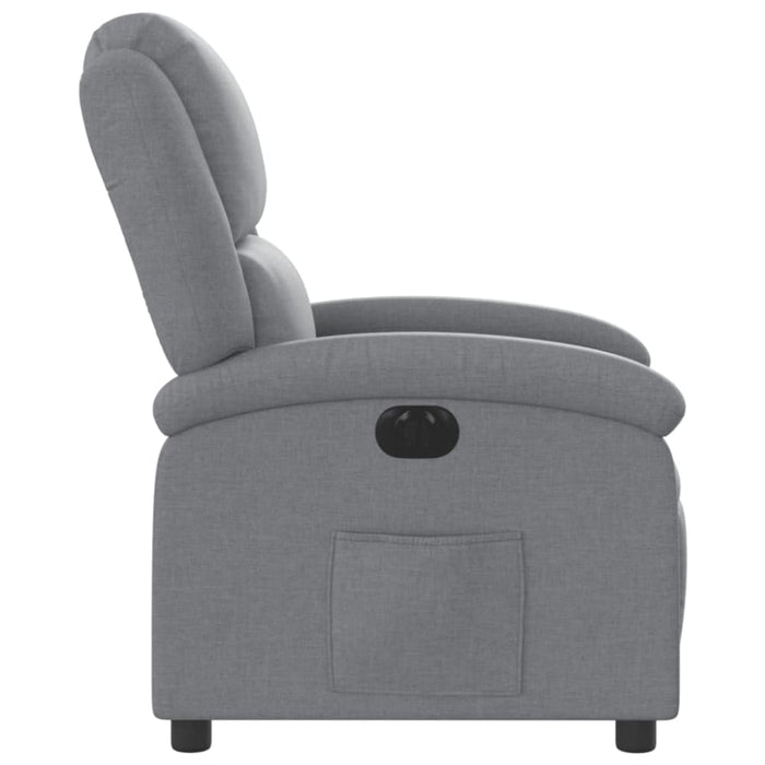 Electric Recliner Chair Light Grey Fabric Txbpaxb