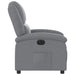 Electric Recliner Chair Light Grey Fabric Txbpaxb