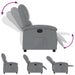 Electric Recliner Chair Light Grey Fabric Txbpaxb