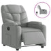 Electric Recliner Chair Light Grey Fabric Txbplol