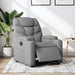Electric Recliner Chair Light Grey Fabric Txbplol