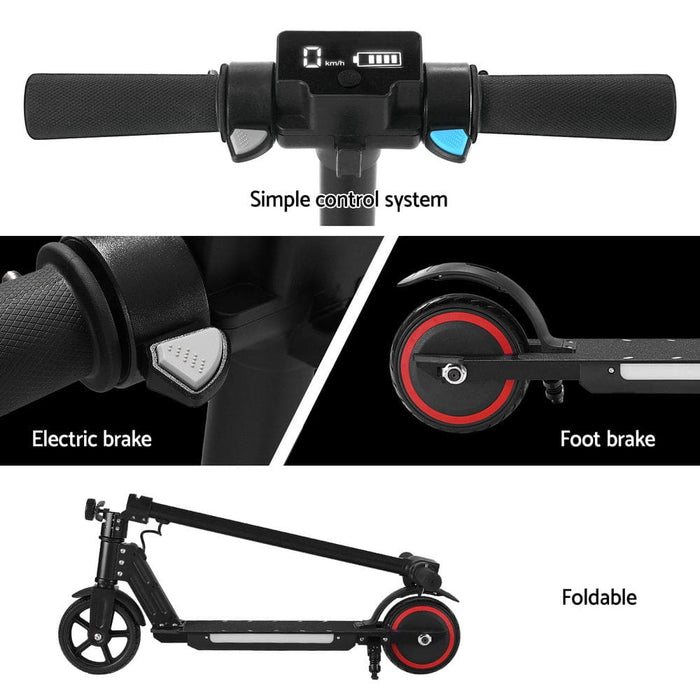 Electric Scooter 130w 16km/h Led Light Folding Portable
