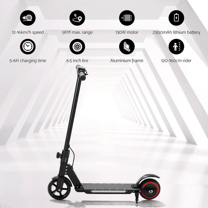 Electric Scooter 130w 16km/h Led Light Folding Portable