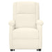 Electric Stand Up Massage Chair Cream Faux Leather Topxtap