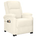 Electric Stand Up Massage Chair Cream Faux Leather Topxtap