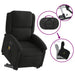 Electric Stand Up Massage Recliner Chair Black Fabric