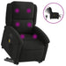 Electric Stand Up Massage Recliner Chair Black Fabric