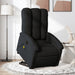 Electric Stand Up Massage Recliner Chair Black Fabric