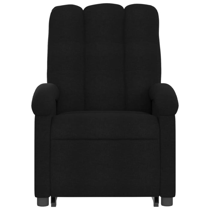 Electric Stand Up Massage Recliner Chair Black Fabric