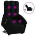 Electric Stand Up Massage Recliner Chair Black Fabric