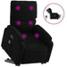Electric Stand Up Massage Recliner Chair Black Fabric