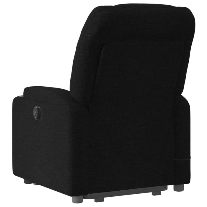 Electric Stand Up Massage Recliner Chair Black Fabric