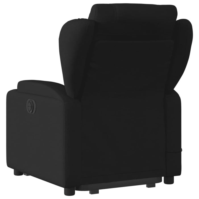 Electric Stand Up Massage Recliner Chair Black Fabric