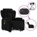 Electric Stand Up Massage Recliner Chair Black Fabric