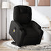 Electric Stand Up Massage Recliner Chair Black Fabric