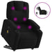 Electric Stand Up Massage Recliner Chair Black Fabric