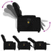 Electric Stand Up Massage Recliner Chair Black Faux Leather