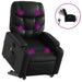 Electric Stand Up Massage Recliner Chair Black Faux Leather