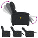 Electric Stand Up Massage Recliner Chair Black Real Leather