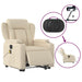 Electric Stand Up Massage Recliner Chair Cream Fabric