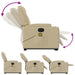 Electric Stand Up Massage Recliner Chair Cream Fabric