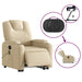 Electric Stand Up Massage Recliner Chair Cream Fabric