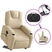 Electric Stand Up Massage Recliner Chair Cream Fabric