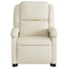 Electric Stand Up Massage Recliner Chair Cream Faux Leather