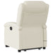 Electric Stand Up Massage Recliner Chair Cream Faux Leather